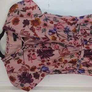 J. Crew pink floral midi dress xxs